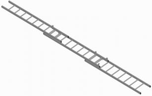 Žebřík kombinovaný (opěrný-dvojitý) - třídílný - 3 - 4,8 - 7,2m č.3